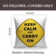 thumbnail image 2 of LALILO Throw Pillow Covers Keep Calm And Sign White Calm Keep Sign Cushion Cover 18" x 18", 2 Pack, 2 of 6