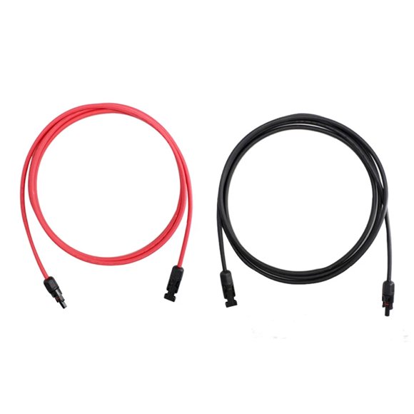 Sidaley Extensor de Cable de extensión a prueba de polvo para Panel Solar, 2 piezas, 10AWG/6mm², accesorio de alambre de cobre aislante de doble capa Electrónica miscelánea 1.5 millones