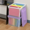 Sterilite File Box Plastic, Lavender Sky