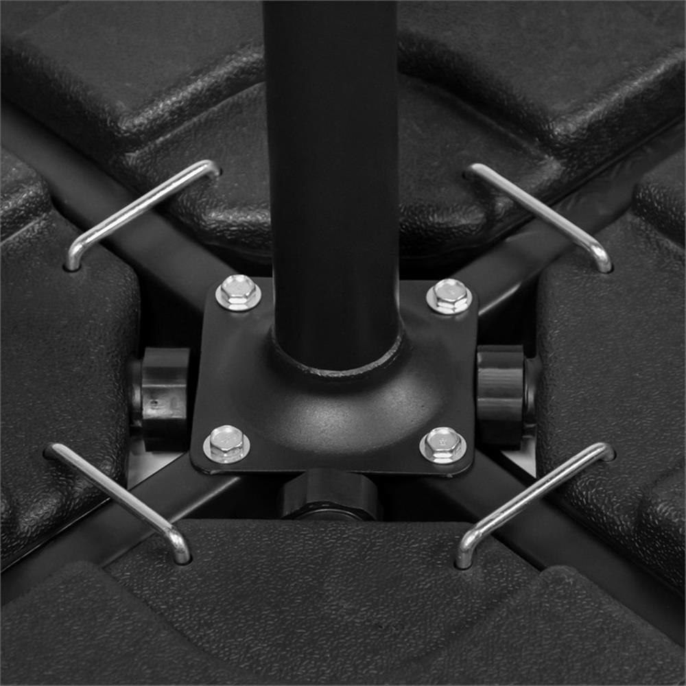 Greemotion Tengram Black Heavy-Duty Plastic Patio Cantilever Umbrella Base