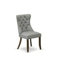 thumbnail image 5 of East West Furniture Parsons Dining Chairs - Light Gray faux leather Upholstered, Set of 2, 5 of 6