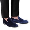 thumbnail image 6 of Bruno Marc Men's Dress Loafers Velvet Tuxedo Slip-on Shoes Wedding Party Red Bottom for Male, 6 of 7
