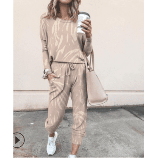 tan sweatsuit set