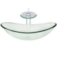 thumbnail image 3 of Novatto Chiaro NSFC– 324C001CH Clear Oval Glass Vessel Sink Set, Chrome Faucet, Drain and Mounting Ring, 3 of 4