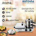 thumbnail image 2 of Stainless Steel Aroma Breakfast Maker Machine 5 In 1 - White, 1200 Watts, Non Stick | Multifunctional Sandwich Maker - Idli Maker, Egg Boiler, Dhokla Maker With Steamer, Momo Steamer, 2 of 4