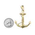 thumbnail image 3 of 14K Gold 3-D Ship Anchor and Sailor Rope Pendant, 3 of 5