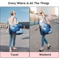 thumbnail image 5 of Light Blue Marble Flow Pattern Travel Tote Bags for Women Carry On,Large Weekender Bags for Women Travel,Multi Functional Duffle Bag for Work,Shopping,Sports, 5 of 5