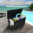 thumbnail image 3 of 260-Gallon Waterproof Deck Box - Lockable Extra Large Resin Storage for Patio, Pool & Garden, 3 of 9