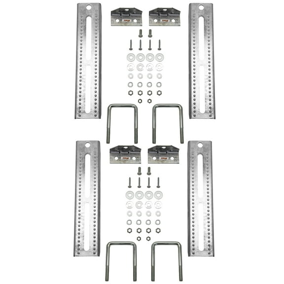 Extreme Max 3006.7049 10" Galvanized Swivel-Top Bunk Bracket with Hardware for 3" x 3" Trailer - 4-Pack