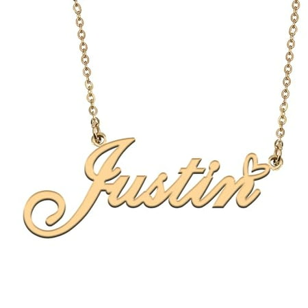 Dainty Customized Name Pendant Justin Personalized Name Necklace Jewelry Best Friends Birthday Gifts|Dainty Customized name Pendant Justin Personalized Name Jewelry Best Friends Birthday Presents