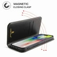thumbnail image 6 of Dteck for iPhone 15 Pro Wallet Case, Shockproof PU Leather Flip Folio Case with Card Holders RFID Blocking Kickstand TPU Inner Shell Clasic Phone Cover for Men Women, Black, 6 of 8
