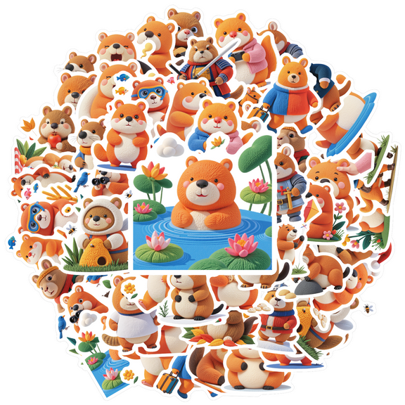 Adorable Squirrel Stickers Cartoon Animal Stickers Kids Stickers for Laptop Suitcase Phone