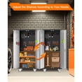 thumbnail image 2 of 72" H Metal Storage Cabinet with Wheels, Garage Storage Cabinet with Adjustable Shelves and 2 Doors for Garage Home Office Utility Room, 2 of 7