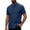 Navy, variant on Men’s Short Sleeve Cotton Linen Shirt Summer Beach Casual Top