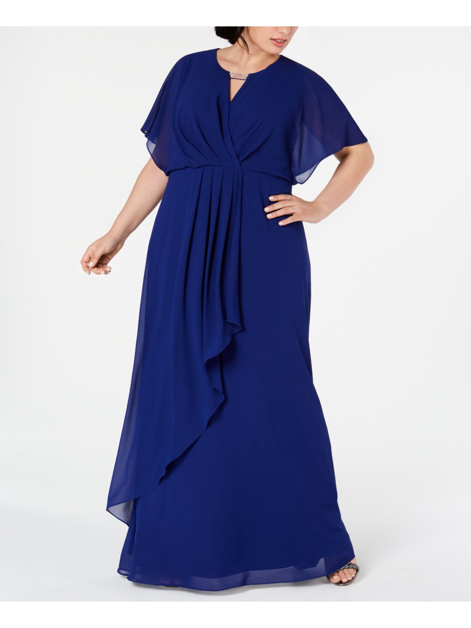 navy formal wrap