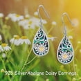 thumbnail image 2 of YAFEINI 925 sterling silver abalone scallop Daisy earrings as a jewelry gift for Women, 2 of 6