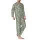 thumbnail image 2 of Balery Retro Hippie Groovy Mushroom Pijama para Hombre de Dos Piezas con Manga Larga, Conjunto de Dormir y Descanso Suave con Bolsillos-Large, 2 of 7