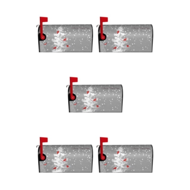 relayinert Add Holiday Cheer To Mailbox Christmas Deer Pattern Sleeve Easy To Couch Cover YTYH2309057 5Set