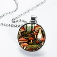 thumbnail image 2 of Mushroom Stunning Glass Circular Pendant Necklace - Women's Jewelry, 2 of 5