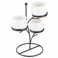 thumbnail image 4 of Flowerpot Plant Holder - Beautiful Wrought Iron Branch Small Round Ceramic Flowerpot Combination Home Decoration (2), 4 of 8