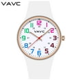thumbnail image 2 of VAVC Nurse Watch with 24hr Big Dial 40mm Rose Gold Pleated Silicone Strap Watches for Women Medical, 2 of 4