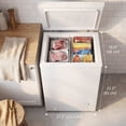 thumbnail image 3 of HOMCOM Mini Freezer, 3.5 Cu.Ft Compact Chest Freezer, White, 3 of 10