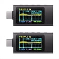 thumbnail image 1 of Medidor de Potencia KWS-X1 de 2 Piezas, 12 A, Tipo C, Comprobador Carga Rápida, Pantalla Digital, Amperímetro de Voltaje CC, Medidor de Potencia, Herramienta para Electricistas., 1 of 5