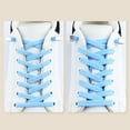 thumbnail image 4 of Quealent Adult Men Shoelace Elastic Shoelaces Pack Strapless Adjustable Elastic Sports Laces No Tie Shoelaces Bulk White One Size, 4 of 5