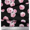 thumbnail image 2 of Soimoi Black Cotton Duck Fabric Flower Watercolor Printed Craft Fabric by The Yard 42 Inch Wide, 2 of 3
