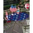 thumbnail image 5 of Memorial Day Independence Flag Celebration Fitted Round Tablecloths Elastic Edged Table Covers 36"-44",Blue Red Stars and Stripes Waterproof Dining Room Table Cloth for Kitchen Holiday Party Tables, 5 of 6