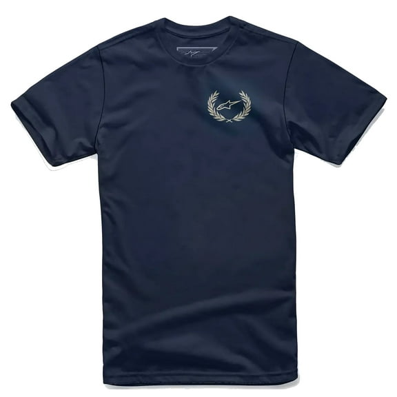 Alpinestars Wreath Mens Short Sleeve T-Shirt Navy Blue MD