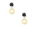 thumbnail image 2 of Delight Jewelry Goldtone Bear Silhouette Black Crystal Clip on Earrings, 2 of 5