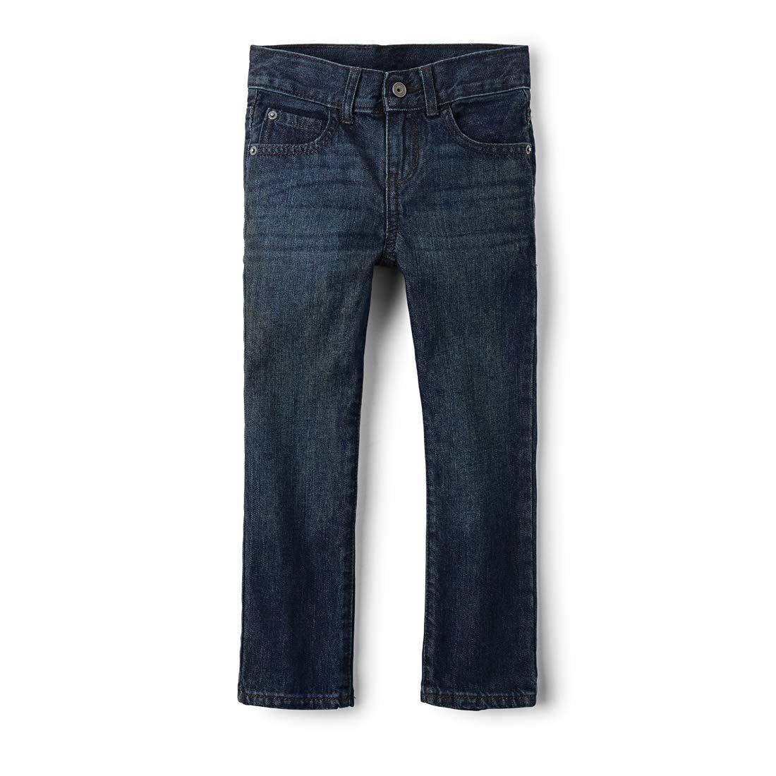 The Children's Place boys Basic Straight Leg Jeans 5 slim Deep Blue Wash 