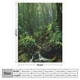 thumbnail image 4 of BCIIG Landscape Throw Blanket, Rainforest Trees and Fresh Grass in Jungle Wildlife Nature Tropical Photo, for Bedroom, Couch, Livingroom, Chair, Pets, Outdoors, 60x80in, 4 of 6