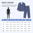 thumbnail image 4 of Naloa Skull flower tie dye Men’s Pajamas Set - Long Sleeve Button Down Sleep Shirt and Pajama Bottoms Sleepwear Set-XX-Large, 4 of 7