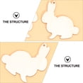 thumbnail image 3 of 30 Pcs Lovely Wooden Art-wares Rabbit Wooden Crafts with Hemp Ropes (Wood Color), 3 of 8