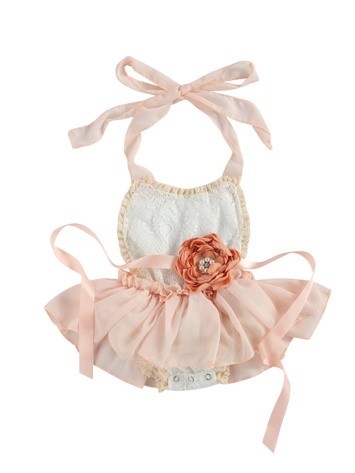 Emmababy Infant Baby Girls Summer Outfits Tutu Skirt Halter Jumpsuit ...