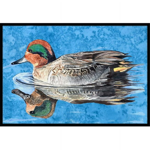 Teal Duck Indoor or Outdoor Mat 27 x 18 in.