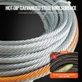 thumbnail image 3 of KFFKFF Winch Cable Steel Core Wire Rope 3/8" x 100' 15200 lb for SUV Truck Towing, 3 of 9