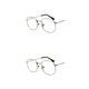 thumbnail image 1 of Guardurnaity Hombres Mujeres Moda Pequeño Marco Polígono Gafas de Sol Lente Polarizada Protección Cómodo plata anti-azul plata anti-azul 2Conjunto, 1 of 6