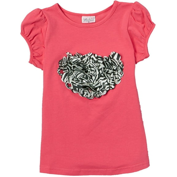Wenchoice Hot Pink Zebra Heart Tee Girl's S(1T-2T)