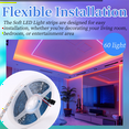 thumbnail image 4 of LED Magic Light with Full Color 5v Built-in Light Strip Smart Color Soft LED RGB Atmosphere Decorative Light 60 Light, 4 of 9