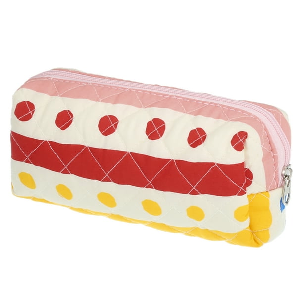 1 Pc Bolsa de Maquillaje Pequeña y Duradera para Mujeres, Acolchada, Ideal para Vacaciones, Viaje, Color Algodón Variado