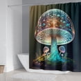 thumbnail image 2 of Mushroom Shower Curtain Set for Bathroom, Cute Forest Transparent Mushrooms Fabric Decor Waterproof Curtains with 12pcs Hooks 71 x 71 inch, 2 of 5
