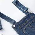 thumbnail image 6 of Ruyang Teen Girls Denim Overalls Vintage Bow Decor Adjustable Suspender Strap Straight Jean Jumpsuit Kids Fashion Back to School Bottoms, 6 of 8