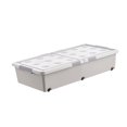 thumbnail image 3 of Caja de almacenamiento debajo de la cama con ruedas, gran capacidad, resistente, ahorra espacio, contenedor de almacenamiento debajo de la cama, organ 100CMX50CMX20CM, 3 of 9
