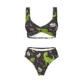 thumbnail image 4 of Daiia Dinosaur Skeleton Women's Bikini Set Two Piece Swimsuit High Waisted Bikini Adjustable Straps Bikini Perfect for Beach, Pool, and Summer Vacation-Large, 4 of 9