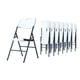 thumbnail image 1 of Sillas Plegables de Plástico Blancas  Set 8 Piezas LOOMBER para Patio Exterior, 1 of 6