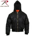 thumbnail image 2 of Rothco Hooded MA-1 Flight Jacket - Black, 2 of 3