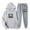 Gray, variant on Women's 2 Piece Sweatsuit Christmas Print Casual Oversized Outfits Long Sleeve Hooded Sweatshirt Jogging Pants with Pockets, Yellow, XXXL
